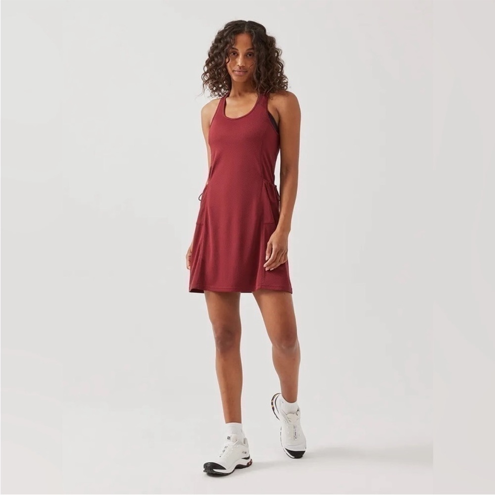 NWT‎ OUTDOOR VOICES RecMesh Dress in Boysenberry Size L Red Athletic Workout